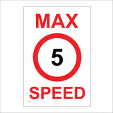 TR180 Max Speed 5 Sign with Circle
