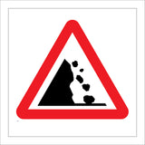 TR216 Land Slide Sign with Triangle Cliff Rocks