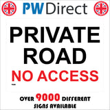 TR236 Private Road No Access Sign