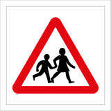 TR268 Children Crossing Sign with Triangle Children