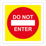 TR286 Do Not Enter Sign with White Block