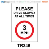 TBP001 Speed Slow Road Traffic Bumps Humps Private
