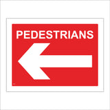 TR355 Pedestrians Left Arrow  Sign with Left Arrow