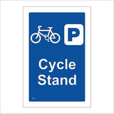 TR382 Cycle Stand Parking Sign with Bicycle Parking Logo