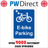 TR390 E-Bike Parking Sign with Plug Socket Bike