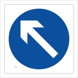 TR438 Arrow Top Left Diagonal Up Direction  Sign with Diagonal Up arrow Left