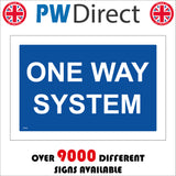 TR443 One Way System People Vehicles Sign