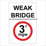 TR459 Weak Bridge Maximum Weight 3t mgw