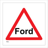TR473 Ford Water Stream Cars Slippery Try Brakes Road