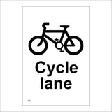 TR479 Cycle Lane Bike Cyclist Track Only No Pedestrians
