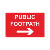 TR483 Public Footpath Right Arrow