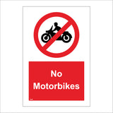 TR488 No Motorbikes Motor Cycles Bike Motorcycles