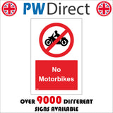 TR488 No Motorbikes Motor Cycles Bike Motorcycles