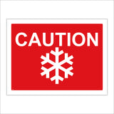 TR494 Caution Risk Of Ice Slippery Conditions Frost Winter Climate