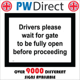 TR507 Drivers Wait Gate Fully Open Before Proceeding