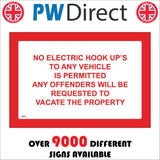TR518 No Electric Hook Ups For Vehciles Permitted