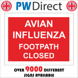 TR534 Avian Influenza Footpath Closed