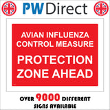 TR537 Avian Influenza Control Measure Protection Zone Ahead