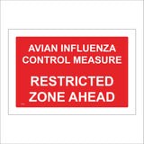 TR539 Avian Influenza Control Measure Restricted Zone Ahead