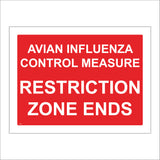 TR544 Avian Influenza Control Measure Restriction Zone Ends