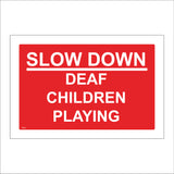 TR562 Slow Deaf Children Playing Hearing Slow