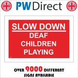 TR562 Slow Deaf Children Playing Hearing Slow