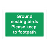 TR588 Ground Nesting Birds Please Keep To Footpath