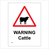 TR595 Warning Cattle Livestock Countryside Animals Grazing