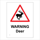 TR601 Warning Deer Herd Antlers Buck Doe Park Wild Roam