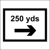 TR613 250 Yds Right Arrow Distance Direction Road Maintenance