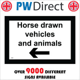 TR615 Horse Drawn Vehicles And Animals Left Arrow