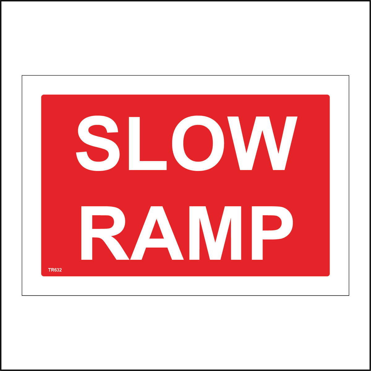 Slow Ramp Speed Road Workforce Caution Warning Drivers – PWDirect