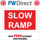 TR632 Slow Ramp Speed Road Workforce Caution Warning Drivers