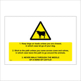 TR636 Keep Dogs On Leads Unless Chased By Cattle