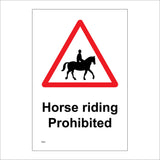 TR641 Horse Riding Prohibited Farm Pathway Road Pedestrians