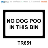 ABL003 Recycling Choice Custom Text Words Refuse Bins Dog Poo
