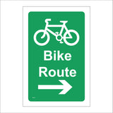 TR673 Bike Route Right Arrow