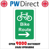 TR673 Bike Route Right Arrow