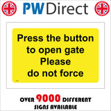 TR688 Press Button To Open Gate Do Not Force