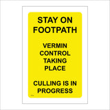 TR715 Stay On Footpath Vermin Control Culling In Progress