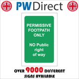 TR718 Permissive Footpath Only No Public Right Of Way
