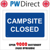 TR726 Campsite Closed Fully Booked Shut Not Open