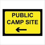 TR730 Public Camp Site Left Arrow Direction Route