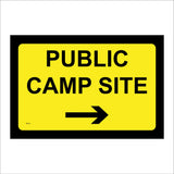 TR731 Public Camp Site Right Arrow Facilities Tents Caravans