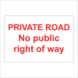 TR755 Private Road No Public Right of Way