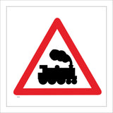 TR758 Beware Trains Crossing Lights Barriers Tracks