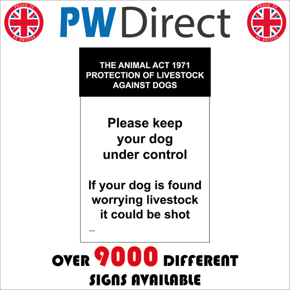 TR759 Animal Act 1971 Protection Livestock Dogs Under Control