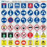 TSQ003 Left Right Directions Horn Pedestrians Cyclists Animals