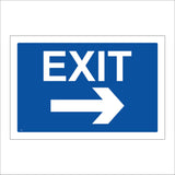 VE016 Exit Right Sign with Arrow