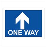 VE026 One Way Ahead Up Sign with Arrow